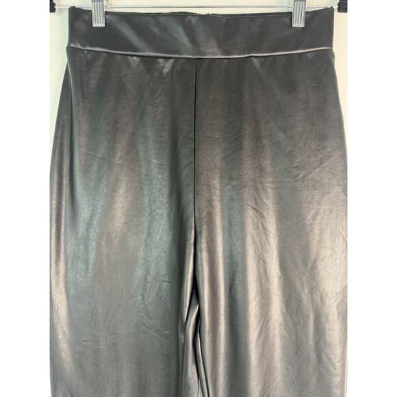 Anthropologie Avec Les Filles High-Waisted Faux Leather Slit Leggings Size S - Picture 3 of 14
